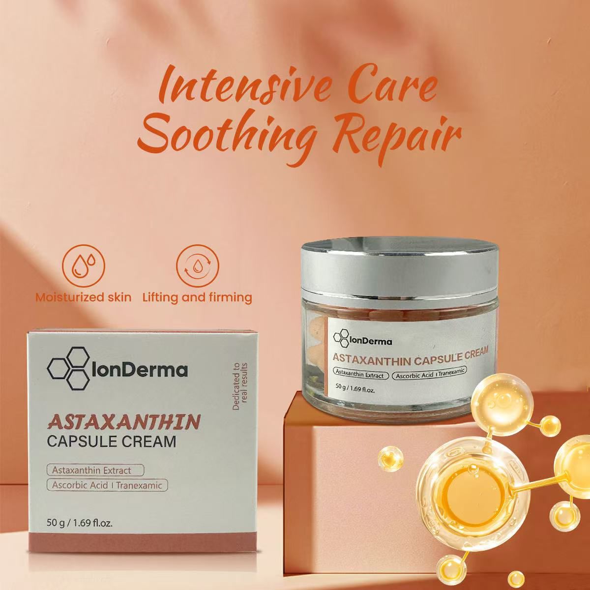 Astaxanthin Capsule Cream – Antioxidant Brightening & Anti-Aging Face Cream