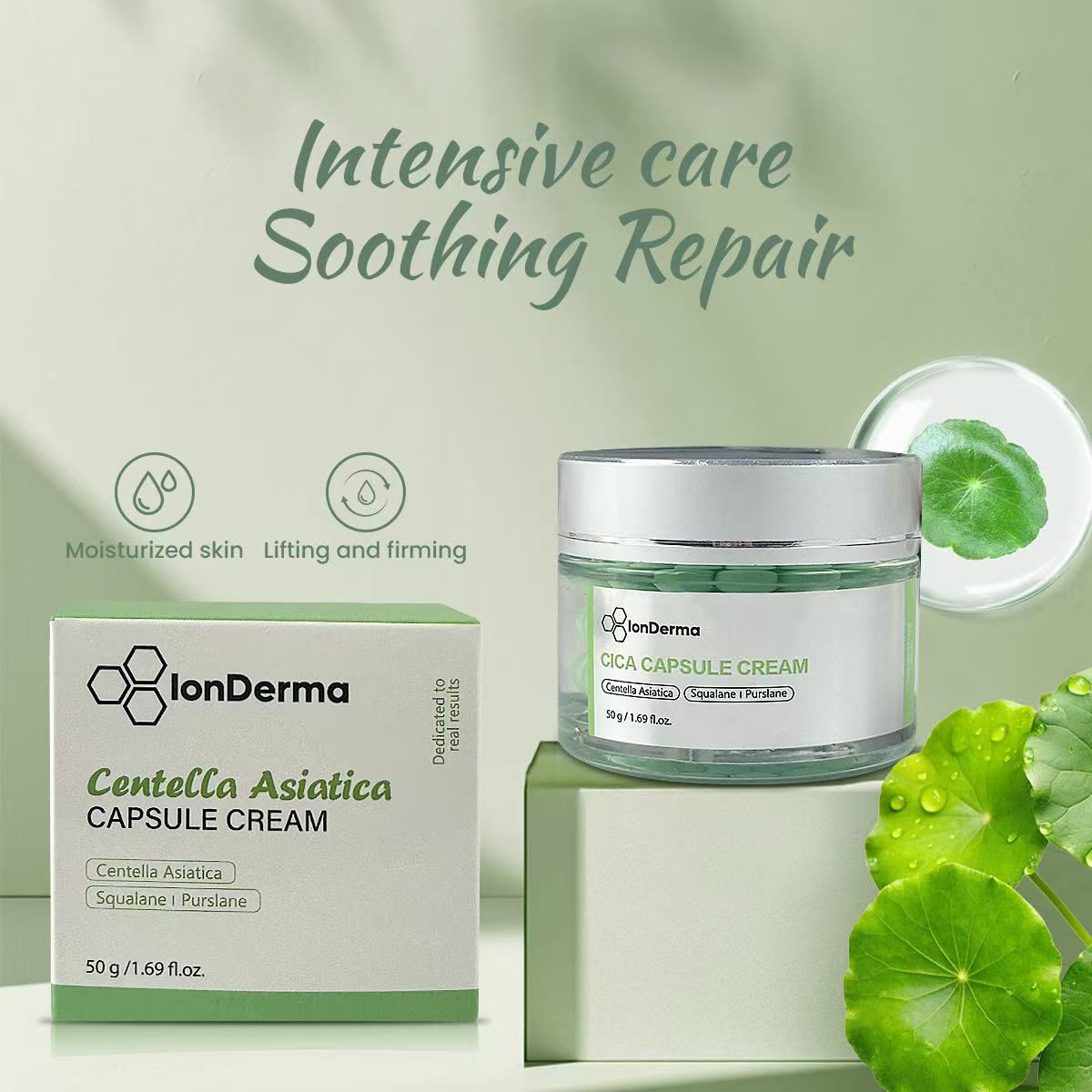 Centella Asiatica Capsule Cream – Soothing & Hydrating Skin Repair Moisturizer